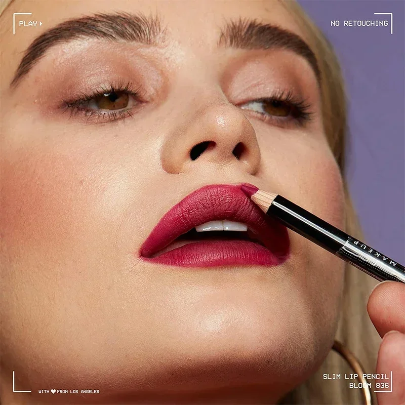 Matita per labbra sottile matita per labbra cremosa a lunga durata Waterproof Plumping Lip Stain Natural Nude Brown Lip Liner trucco professionale