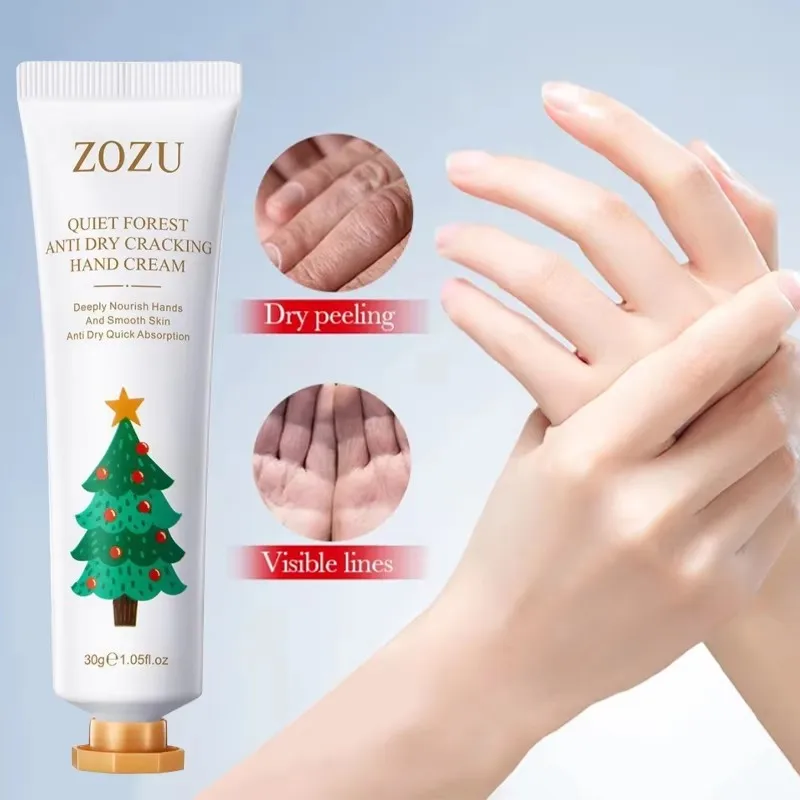 Christmas Hand Cream Fragrance Gift Set 3Pcs Moisturizing Anti-Dry Cracking Brighten Nourishing Hand Skin Care Product Gift