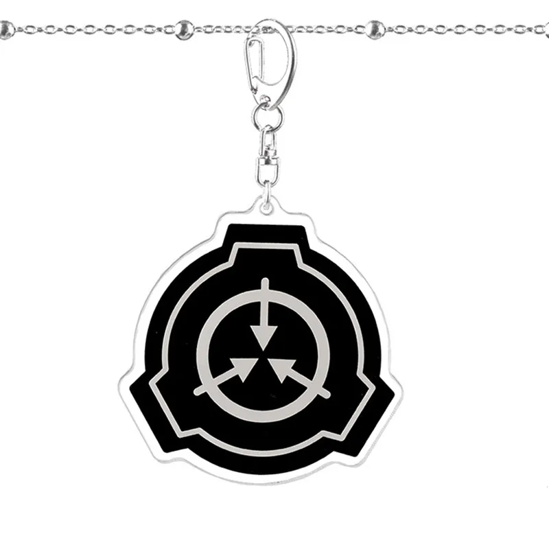 Scp spezielle Eindämmung verfahren Foundation Logo Anime Acryl Schlüssel anhänger Cosplay Schlüssel bund Anhänger Prop Zubehör Weihnachts geschenk