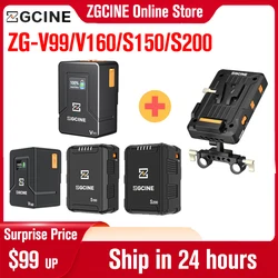 ZGCINE ZG-V99 V50 V99 V160 S200 X99 V Mount Battery Power Bank V-Lock Lithium Battery Pack with LCD Display Auxiliary battery