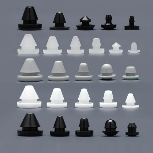 Tapón de silicona, tapón de goma, protector suave, negro, 3mm, 4mm, 5mm, 6mm, 8mm, 9mm, 10mm, 12mm, 14mm, 16mm, sellado de agujeros de hebilla, alfombrilla antideslizante para pies