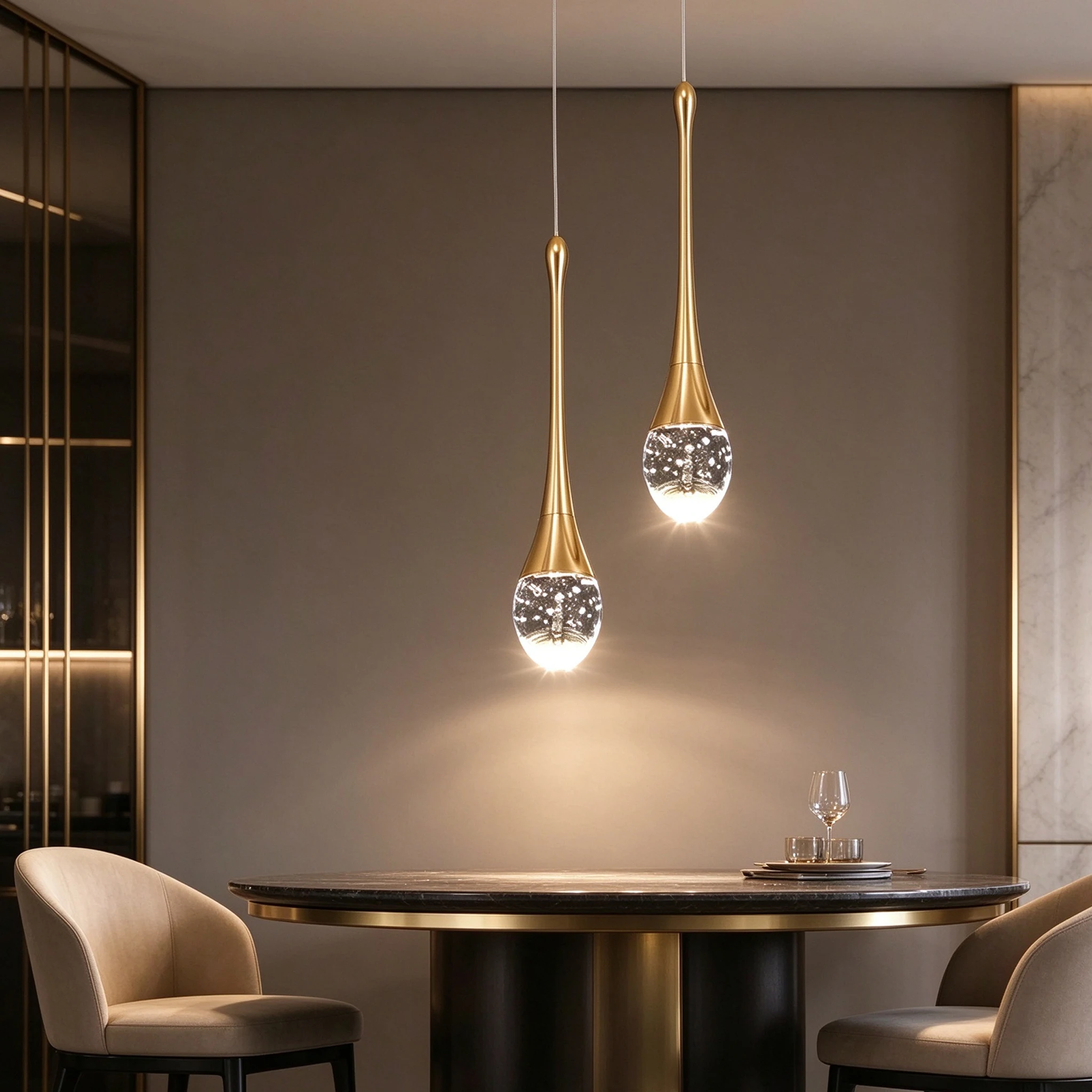 Modern Bubble Crystal Pendant Lamp Luxury Indoor Hanging Lamp Kitchen Island Dining Living Room Cafe Pendant Light Home Decor