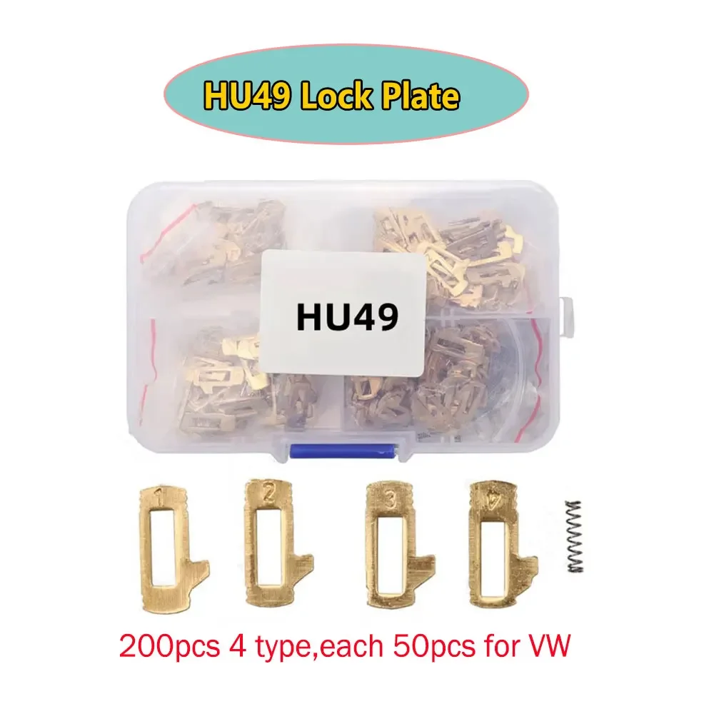 200pcs/lot HU49 Lock Plate Car Lock Wafer Plate  (4 Types Each 50pcs) for VW Old Santana Auto Locking Repair Accessaries Kit