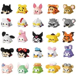 Disney Sanrio Cute Kuromi Mini Block Toy Katie Cat Micro Particle Construction Assembly Model Toy Christmas Gift for Children