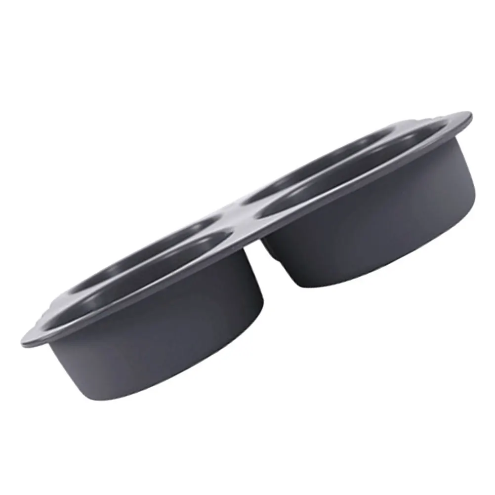 

4 Cavity Silicone Hamburger Bun Mold Non-Stick Heat Resistant Bakeware for Burger Bread Sandwiches Toast Silicone Mold