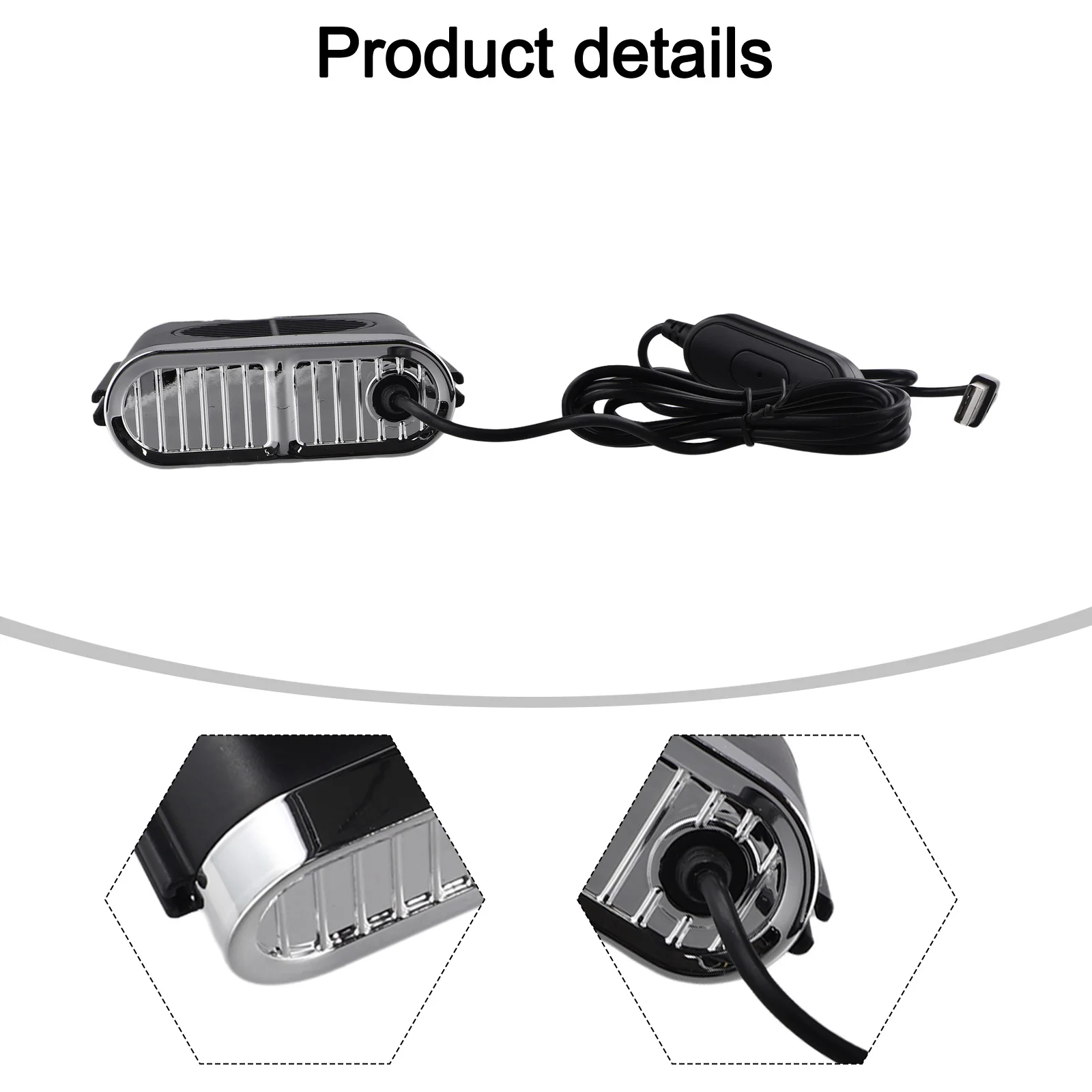 Car Rear Seat Fan USB Car Back For Seat Fan Three-grade Foldable Silent Fan Adjustable Wind Speed Air-cooled Car Electrical Part