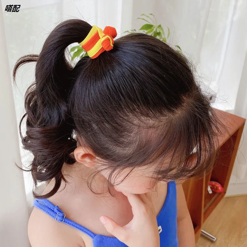 Knotted Hair Rope Elastic Hair Bands Ties Scrunchie Hairbands Double Knot Women Bow Ponytail Holder Hair Accessories Headdress