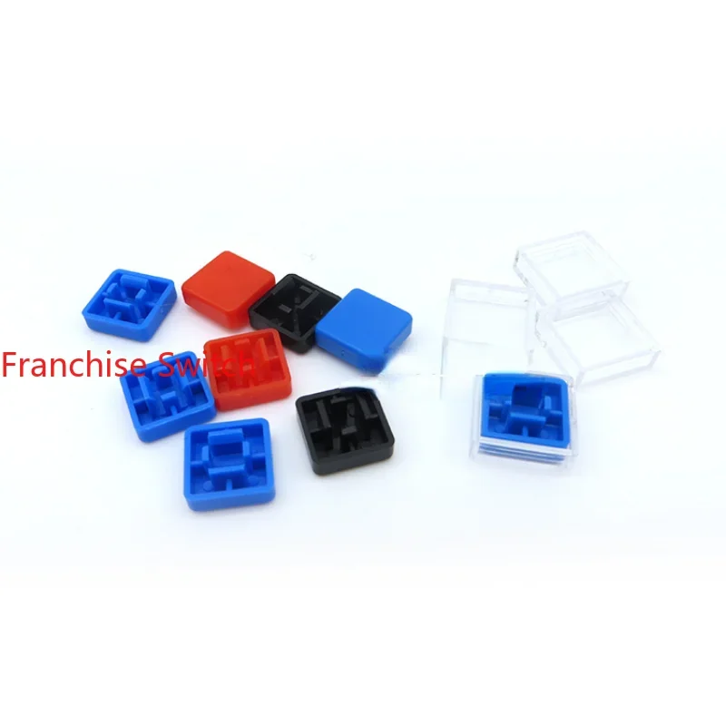 

10PCS Button Hat With Transparent Label Cover For Yellow Square Head 12 Touch Switch B3F-4055