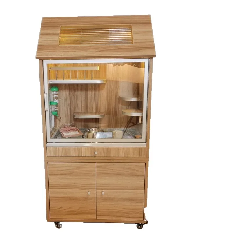 

Cat cage squirrel flower branch mouse solid wood ecological board villa cabinet