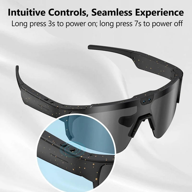 AI Smart Glasses Video Recording Camera Sports Riding Sunglasses Men Women Translator Outdoor Music Goggle Eyewear Shades UV400