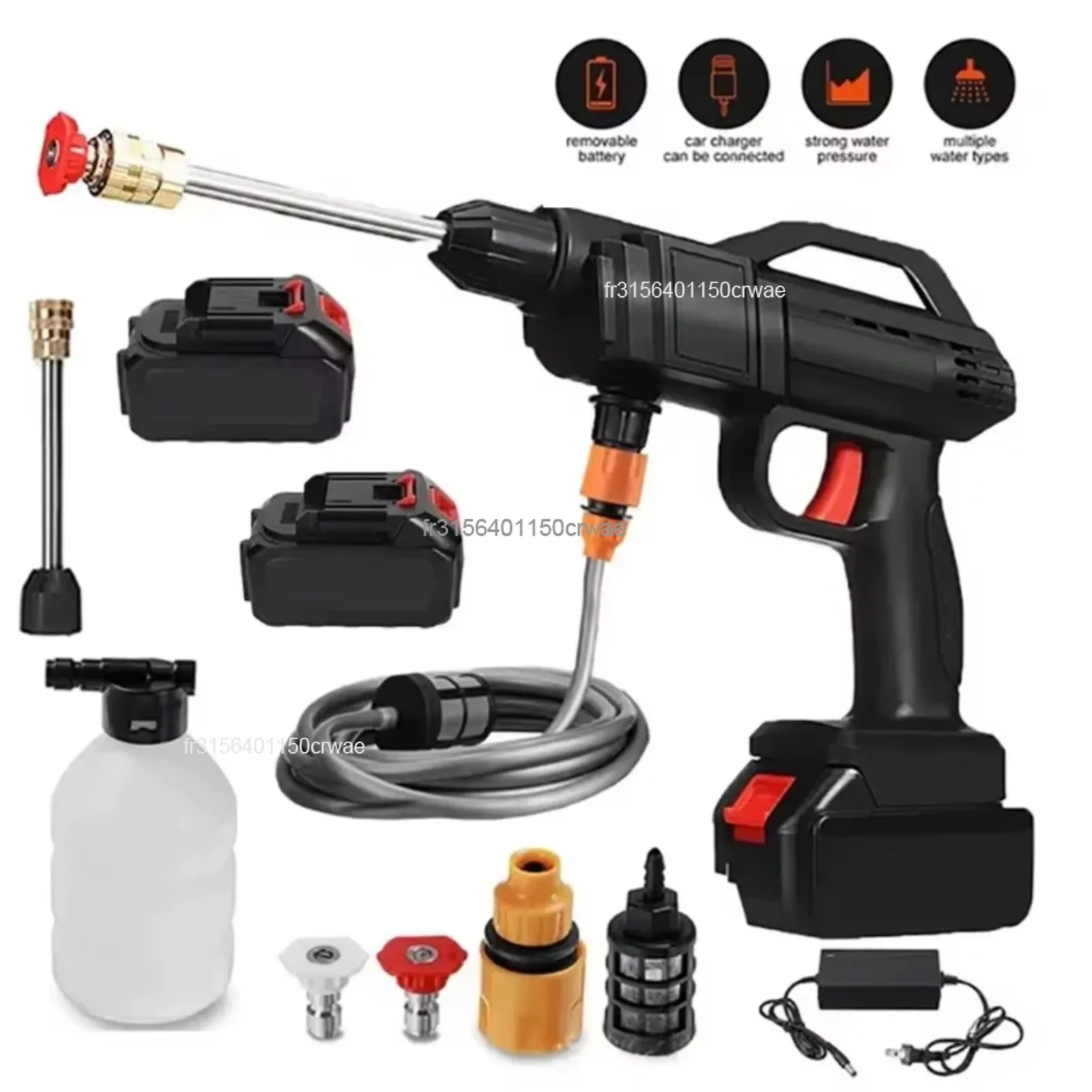 1500 واط اللاسلكي ارتفاع ضغط نظيفة غسل رذاذ مدفع المياه غسيل السيارات ضغط غسالة المياه لبطارية ماكيتا 21 فولت