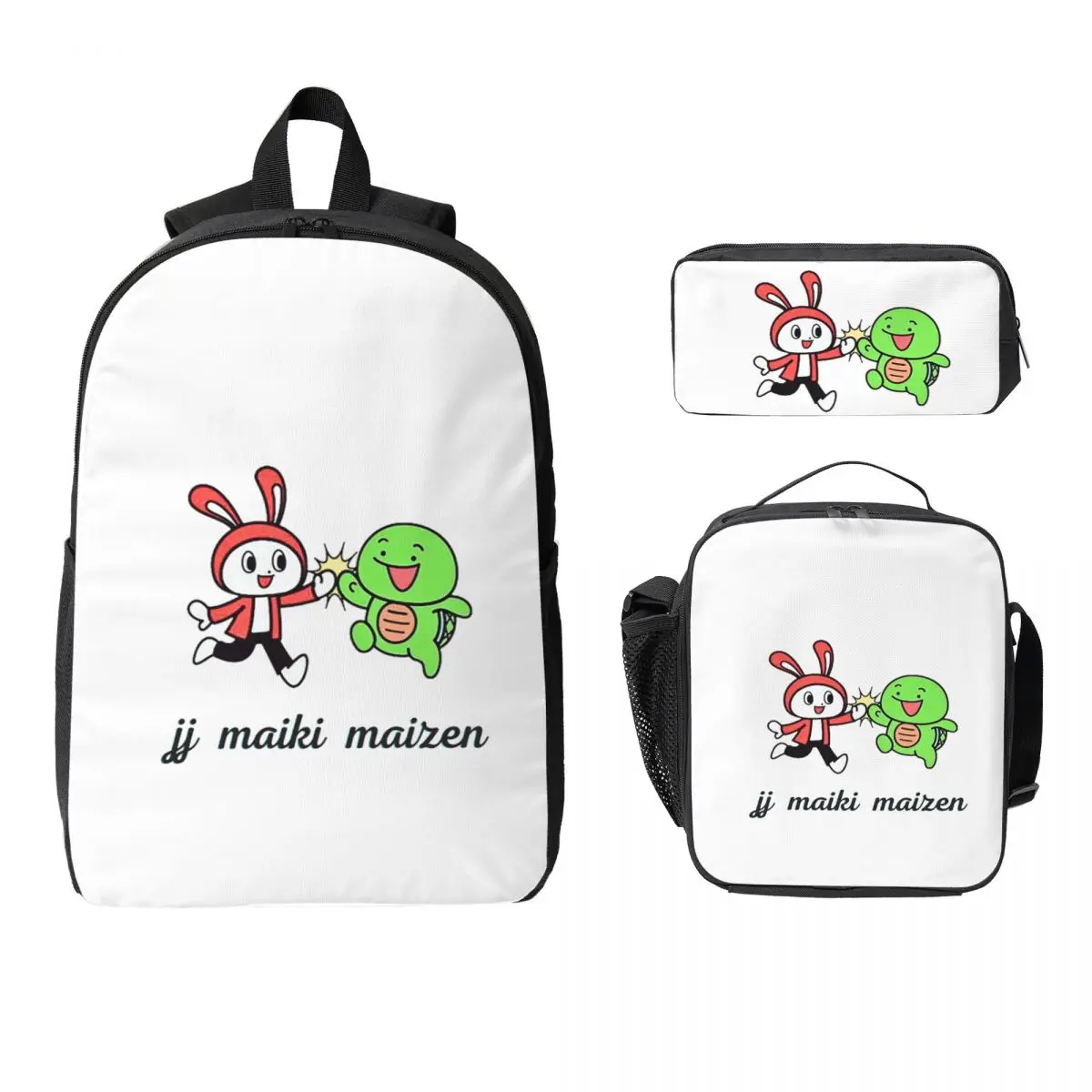 

Jj Mikey Maizen Backpack Student Boys Girls BookBag School Bag Laptop Shoulder Bags 3ps Insulated Lunch Bag Pencil Case