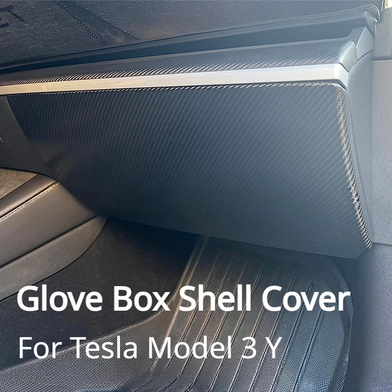 

Real Carbon Fiber for Tesla Model 3 Y Glove Box Shell Dry Carbon 3K 240G Handmade Glove Box Cover LHD Car Accessories 2017-2023