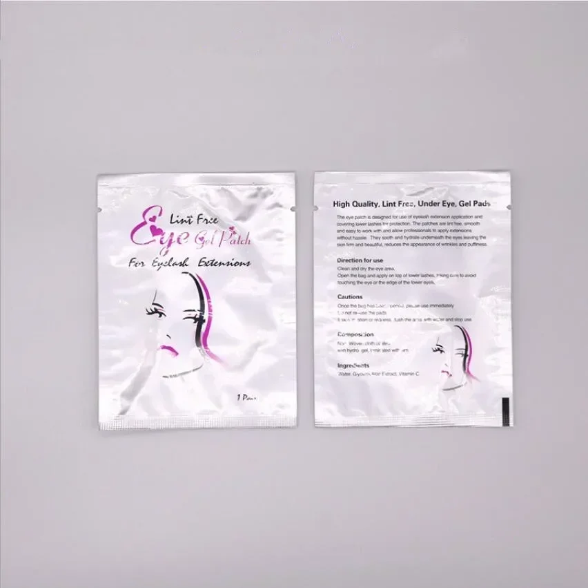 Patches de papel para a extensão dos cílios, Under Eye Pads, adesivos Wraps, ferramentas de maquiagem, novo, 50 pares por pacote