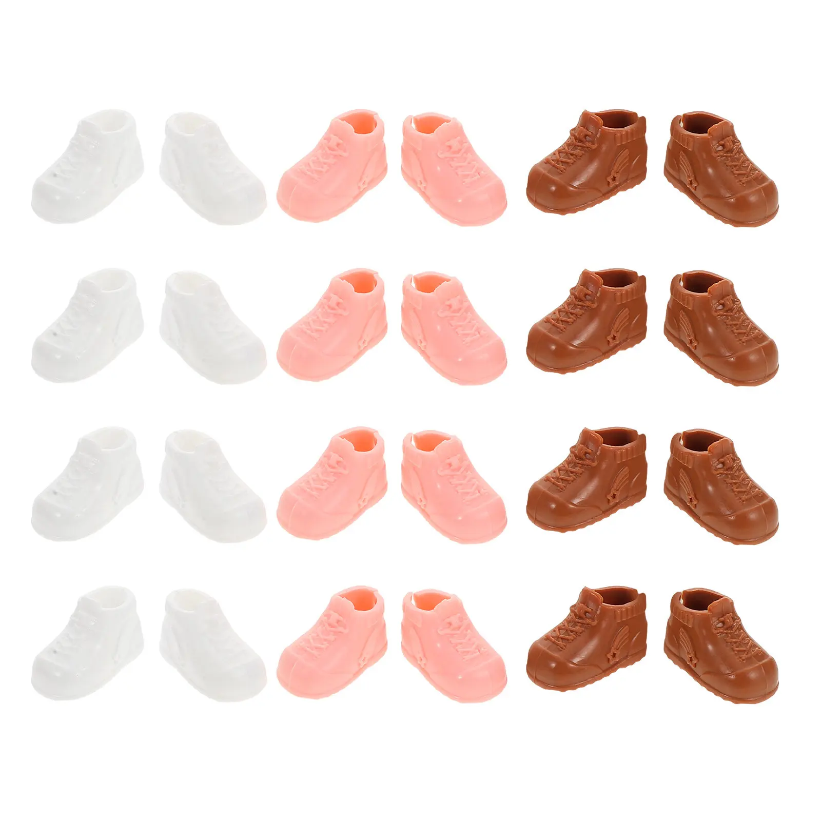 

12Pairs Small Size Shoes 17Cm Simulated Sneakers Perfect Fit for Mini Building Decor Miniature Shoes
