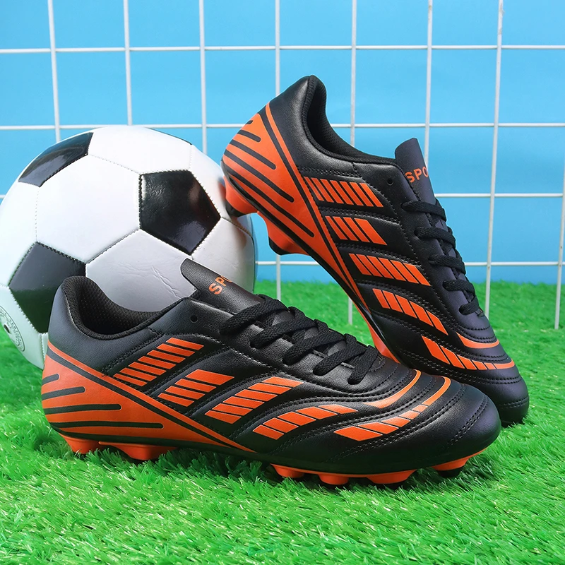 أحذية كرة القدم الرياضية للرجال Fg/Ag أظافر طويلة للكبار المراعي الاصطناعية أحذية تدريب متينة أحذية عالية القمم غير قابلة للانزلاق