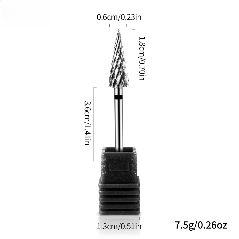Tip Tungsten Carbid Nail Drill Bits Electric Manicure Drill Accessory Milling Cutters for Nail Gel Polish Remover Nail Art Tools