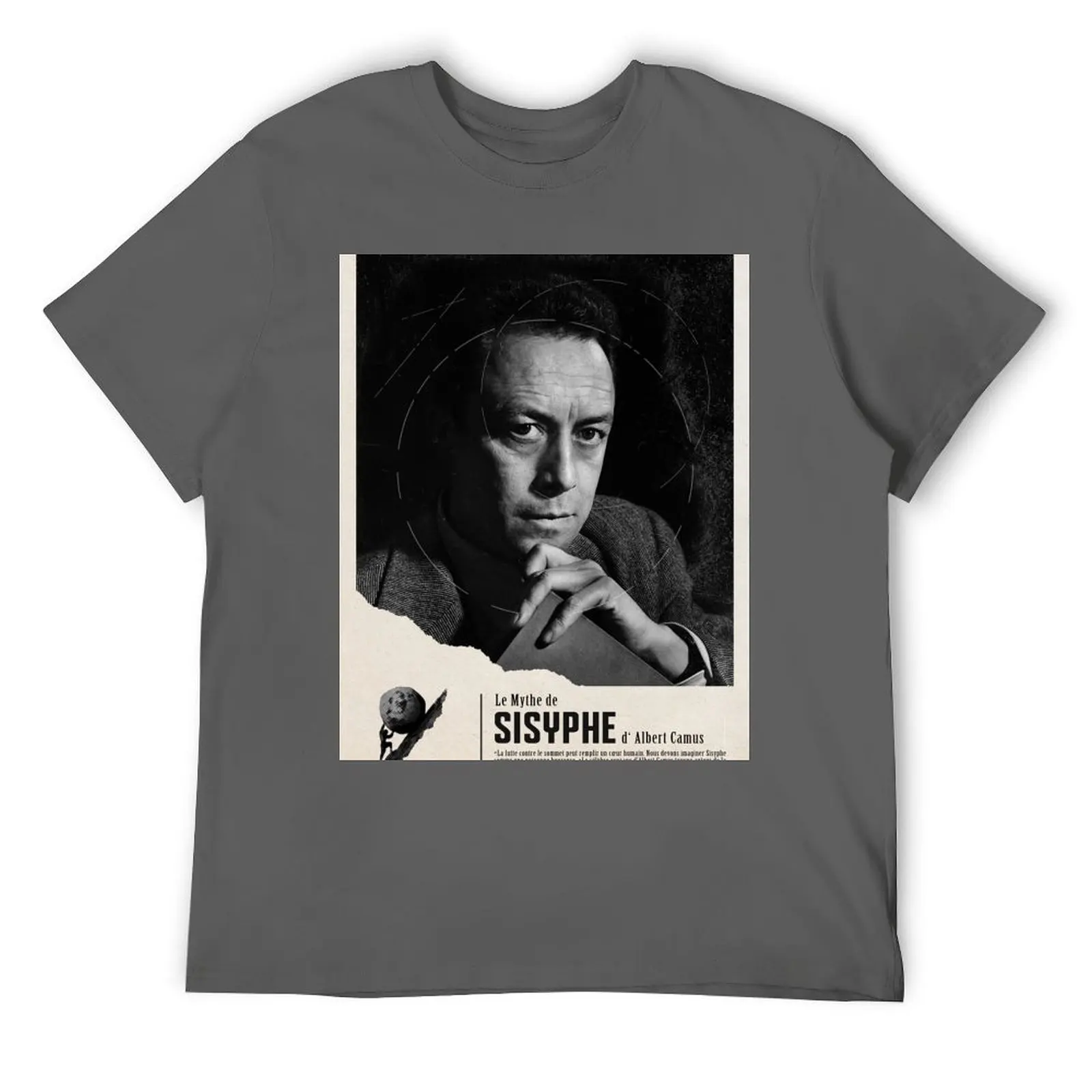 The Myth of Sisyphus by Albert Camus T-Shirt funny shirt cotton rapper graphic tees clothes mens vintage t shirts