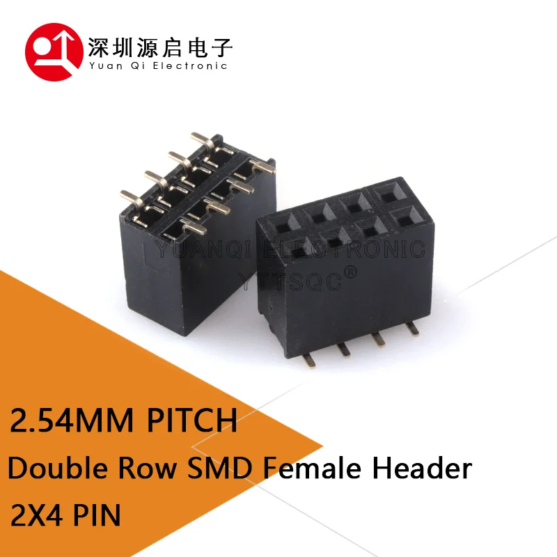 20pcs 2.54mm PH8.5mm 2x4P 8Pin 2*4Pin Double Row SMD Surface Mount Type Female PCB Pin Header Socket Connector