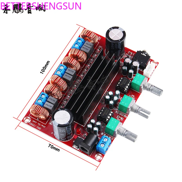 Subwoofer 2.1 Channel tal Amplifier Board 12 V-24V Wide Voltage 50W * 2 100W