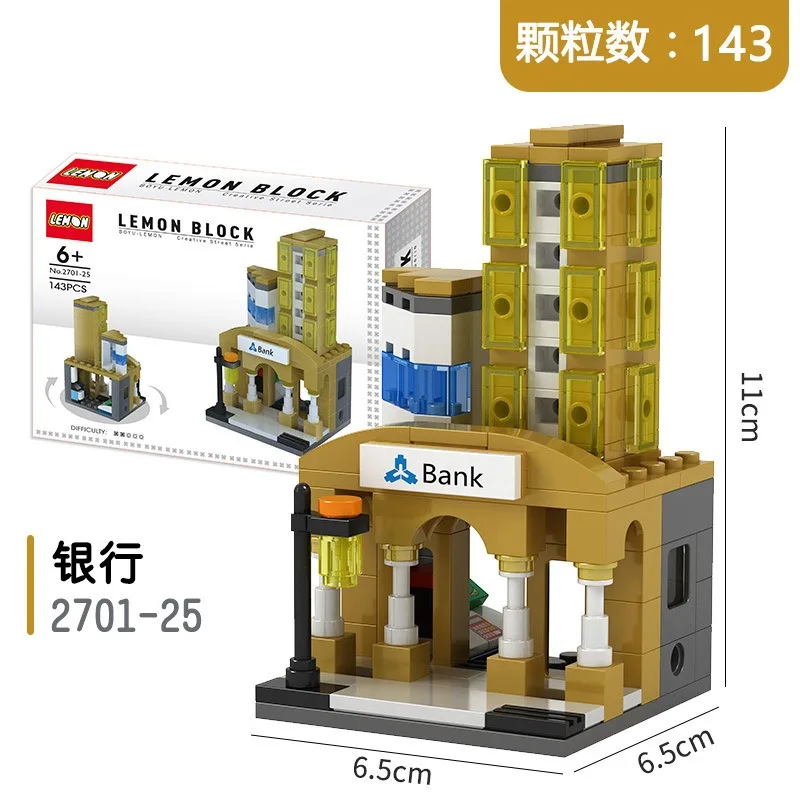 Mini-Haus-Bausteine, City Store, Street View, Snack, Straßenfiguren, Kinderspielzeug, Geschenke für Jungen und Mädchen, kompatibel mit Lego