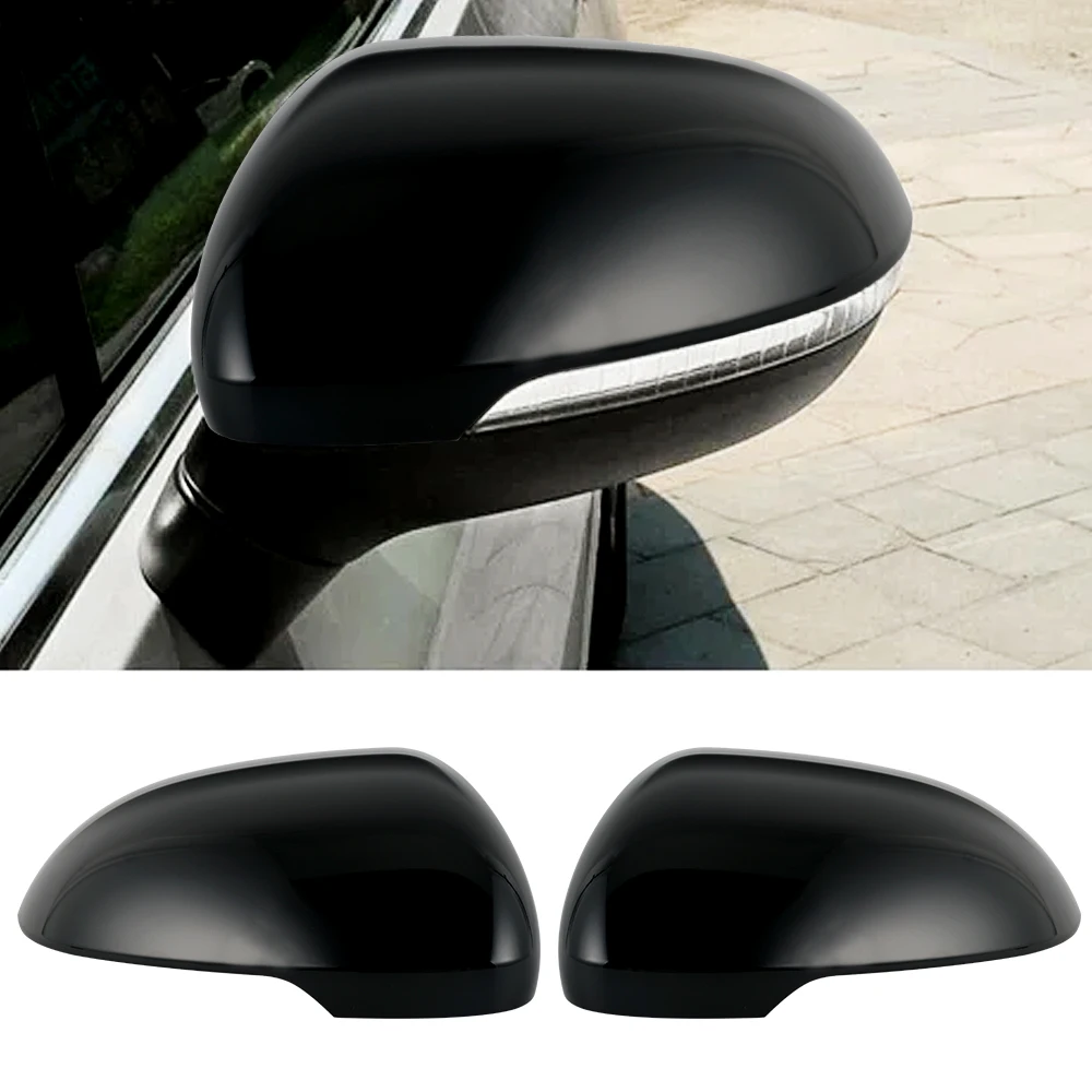 1 Pair Glossy Black Left & Right Side Mirror Cover Cap for Volkswagen for Passat for Magotan for Alltrack for Arteon