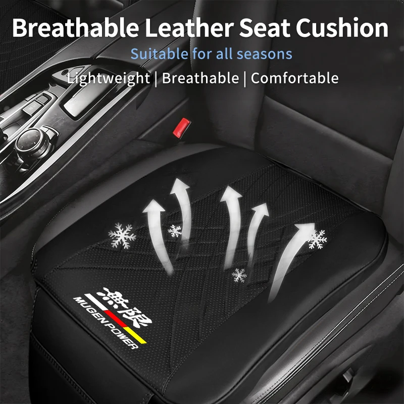 Car Front Seat Cushion Universal Leather Pad Mat Protector Auto Accessories For Honda Civic Accord Fit City Vezel CRV Odyssey