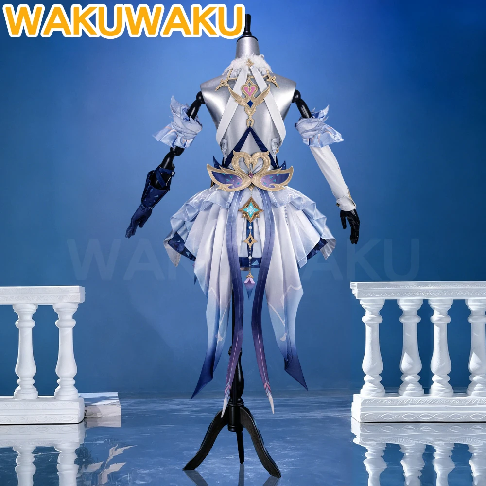 【Free Wig LMD】IN STOCK Odette Cosplay Costume Game Genshin Impact【S-2XL】WakuWaku-R Snezhnaya Odette Одетта Cosplay Wig Plus Size view 3