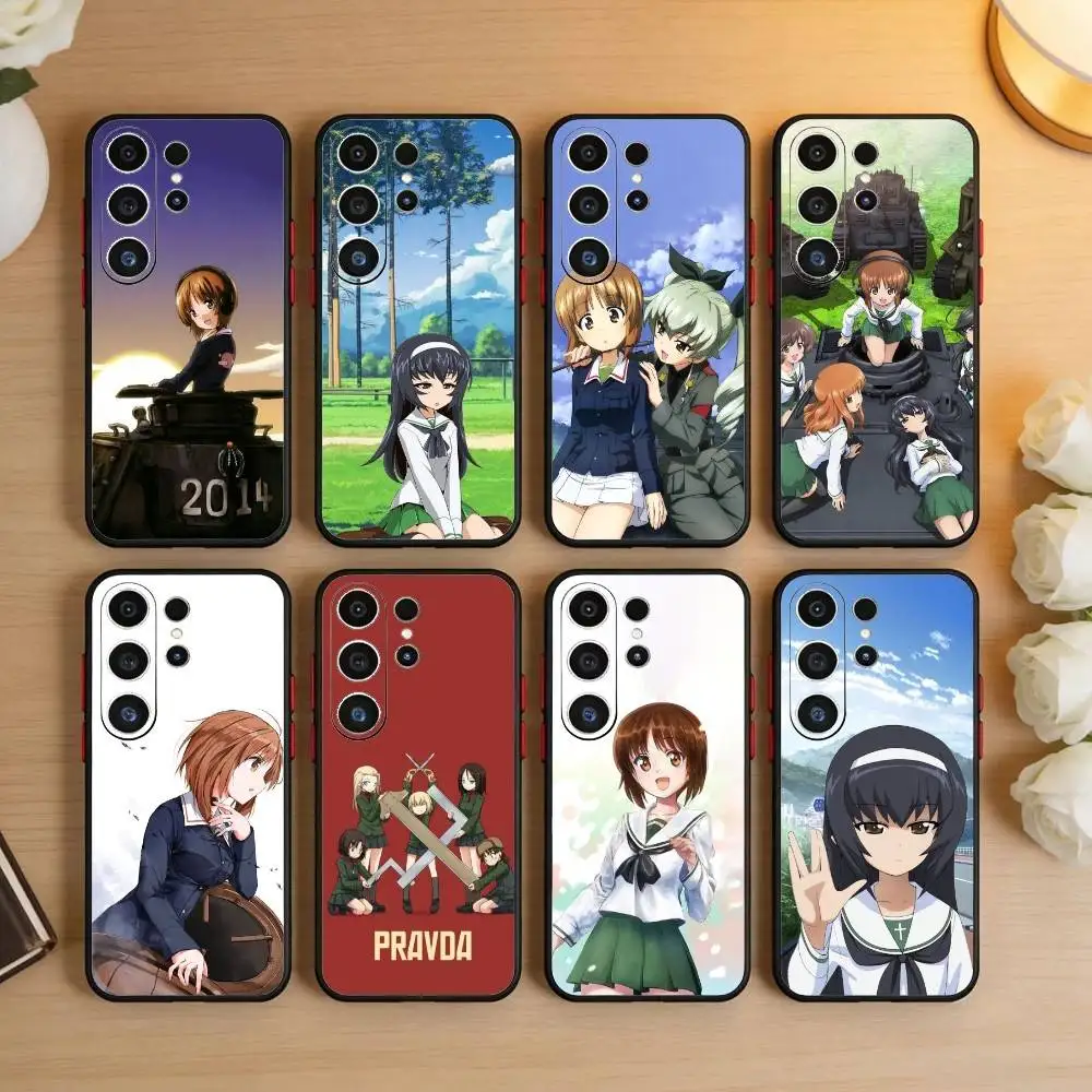 G-GIRLS U-Und P-PANZER Phone Case For Samsung S26,S25,S24,S23,S22,S21,S20,S30,Ultra,Plus,Fe,Note,5G Black Cover