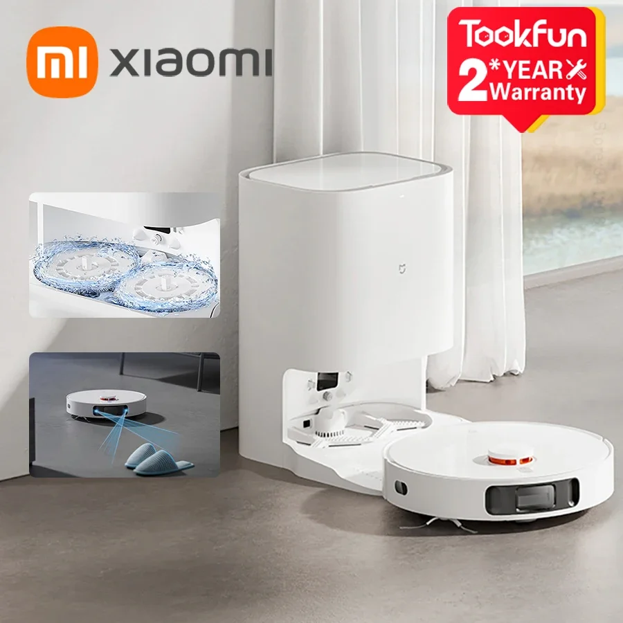 

XIAOMI MIJIA Self Vacuum Cleaners Robot Mop 2 Pro Smart Dust Collection For Home Cleaner Auto Empty Dock 4000PA Cyclone Suction