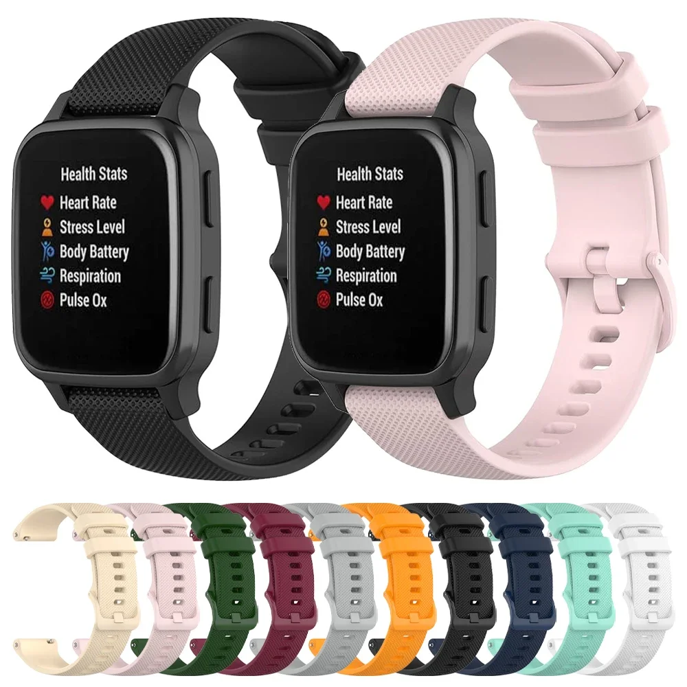 

Ремешок для часов 20 мм 22 мм для Garmin venu 3 2/venu sq/sq2/музыкальные ремешки для умных часов, силиконовый браслет для Xiaomi Haylou LS02 ремешок