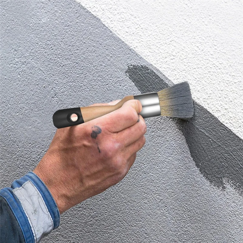 

PZHI-2 Pack Кисть для рисования мелом, кисть для рисования мелом и воском Деревянный инструмент для рисования мелом Многоразовый плоский и круглый