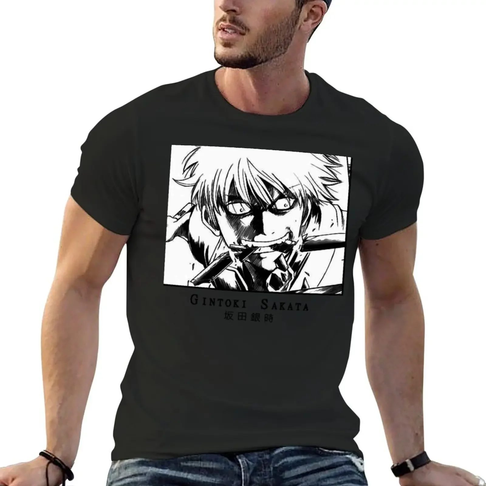 Gintama Gintoki Essential T-Shirt shirts graphic tees Aesthetic clothing cotton graphic tees t shirt men 100℅ cotton