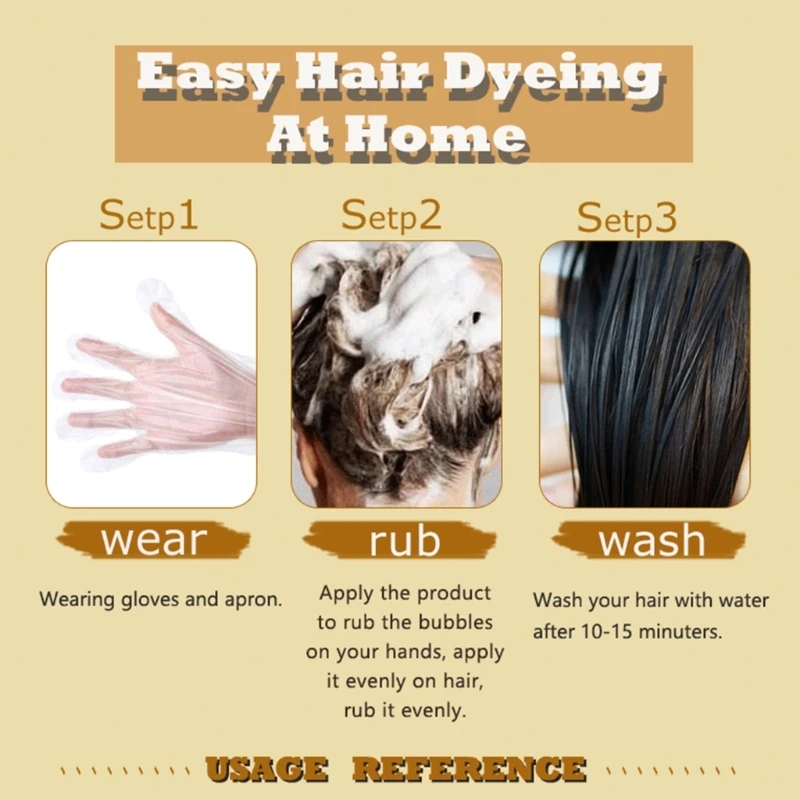 Shampoing Permanent pour cheveux, 500ml, bio, naturel, rapide, teinture végétale, Essence, crème coloration, pour femmes