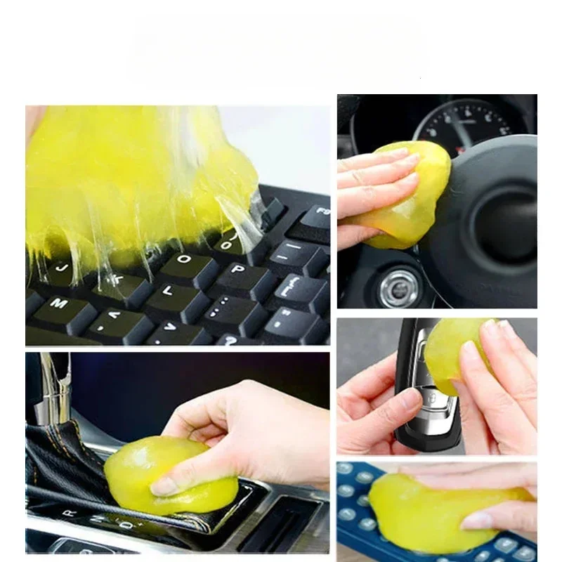 2PCS 160G Super Dust Clean Clay Dust Keyboard Cleaner Slime Toys Cleaning Gel Car Gel Mud Putty Kit USB for Laptop Cleanser Glue
