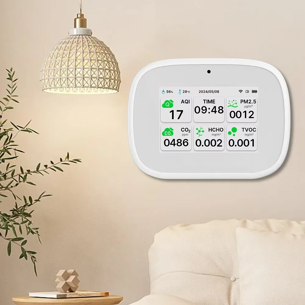 New tuya smart device mobile phone WiFi network can remotely control household appliances carbon dioxide benzaldehyde detector