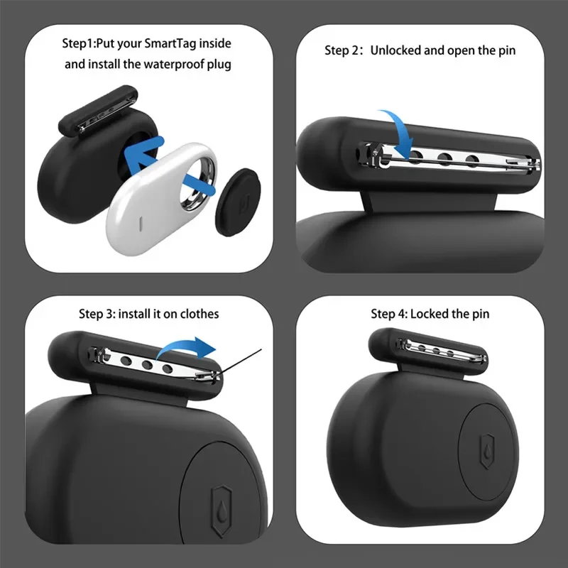 Силиконовый чехол-булавка для Samsung Galaxy SmartTag2, защита от потери, водонепроницаемый мягкий чехол для Smart Tag 2, держатель для ошейников для собак и домашних животных