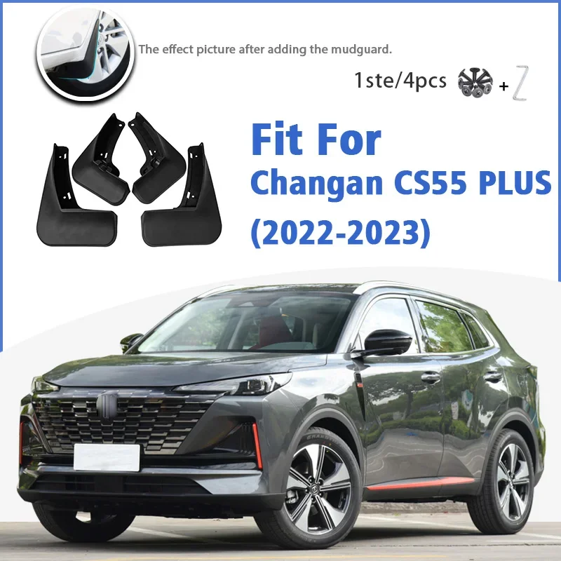 

Mud Flaps For Changan CS55 PLUS 2022-2023 Front Rear 4pcs Mudflaps Mudguards Car Accessories Auto Styline Splash Guard Fende