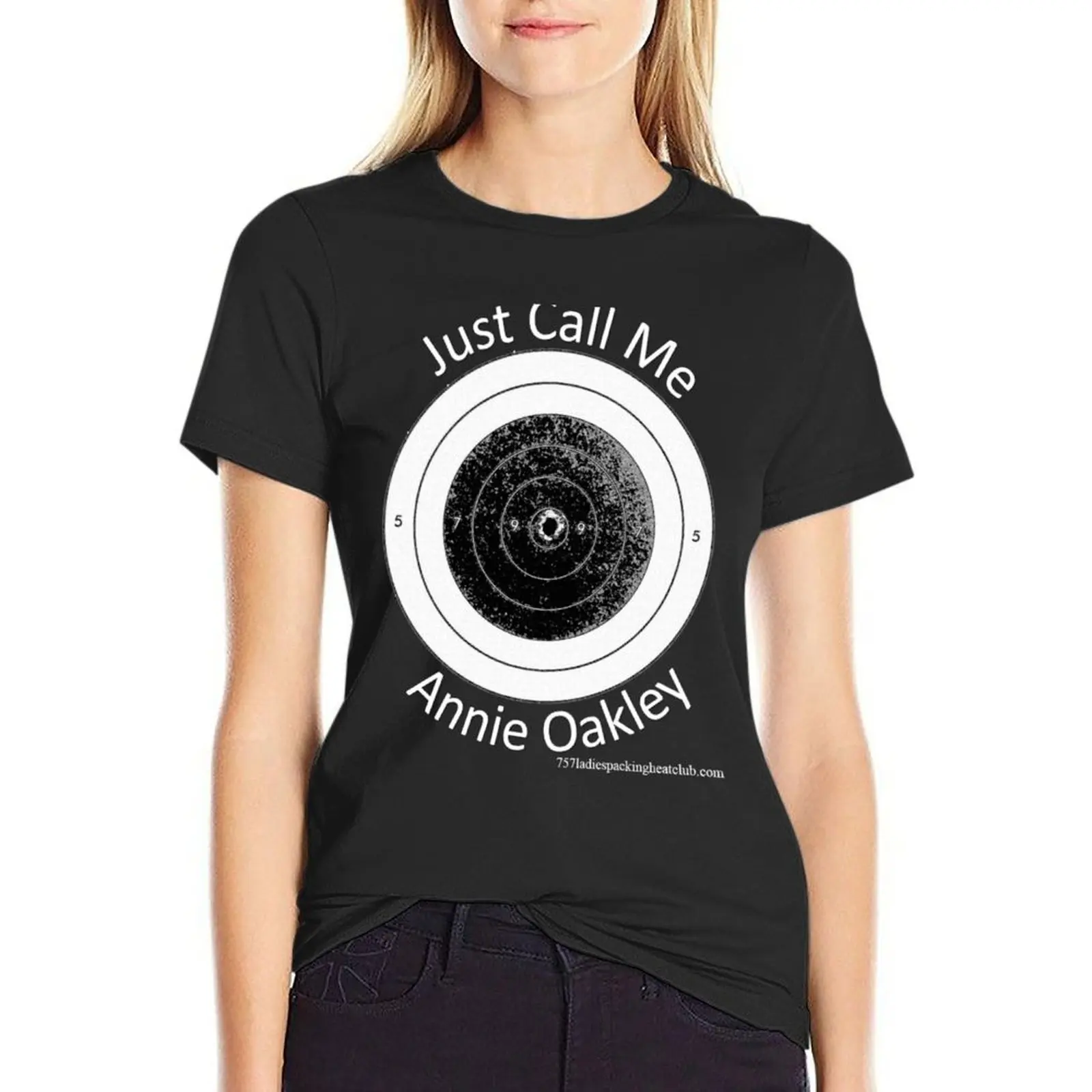 

Annie get your gun T-Shirt summer top animal print shirt for girls female Aesthetic clothing T-shirts for Women
