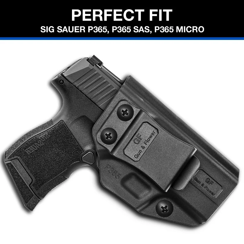 IWB Holster Fits: Sig Sauer P365 & P365 SAS & P365 Micro Inside Waistband Carry Polymer Right Hand Tactical Bags ﻿