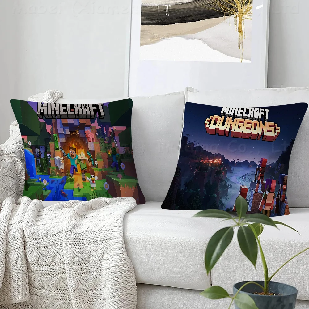 

Game M-Minecraft Personalized Pillow Dust Cover Bedroom Kids Party Decoration Pillowcase Birthday Children Gift