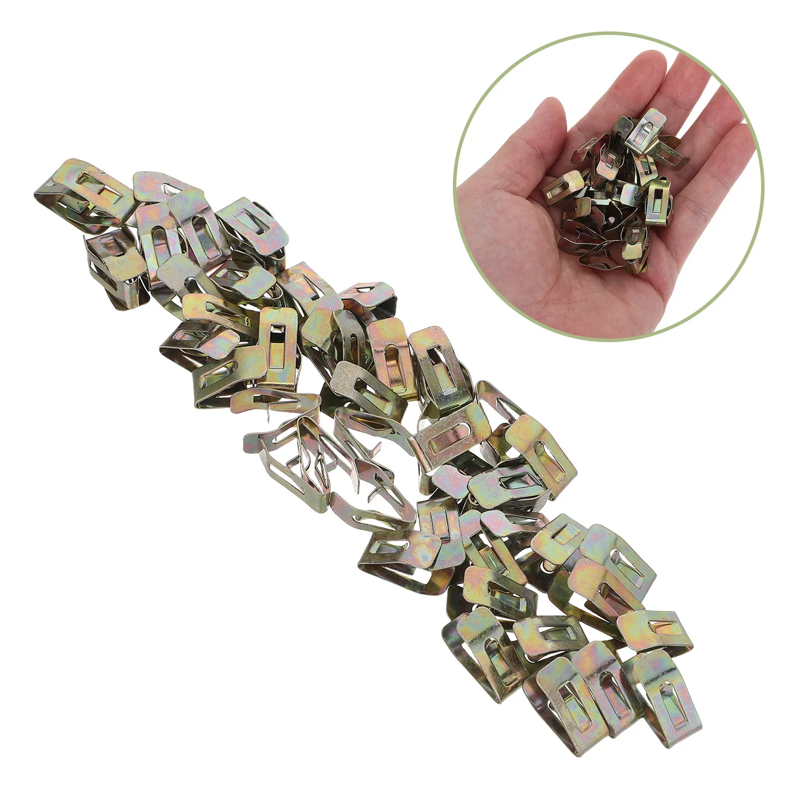 50Pcs Car Interior Retainer Clips Automotive Metal Trim Panel Clips Dashboard Fastener Replacement for Dvd Cd Radio Console