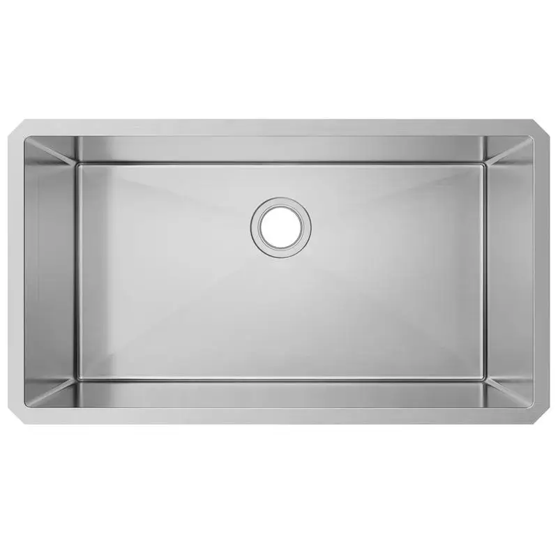 

32 Inch L x 19 Inch W Undermount Single Bowl 18 Gauge 304 Stainless Steel Kitchen Sink