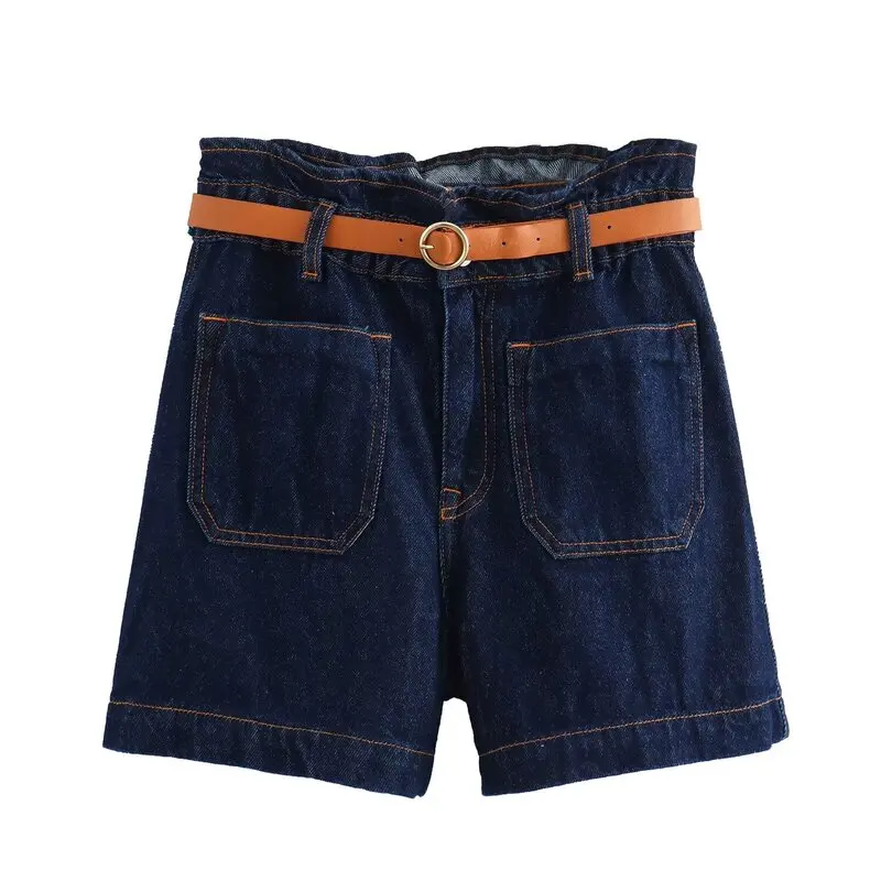 صيف 2024 جينز نسائي فضفاض متعدد الاستخدامات بحزام مستقيم الساق جاهز عالي الخصر سراويل غير رسمية Sli