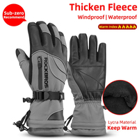 ROCKBROS Winter Gloves Man Waterproof Thermal Gloves Ski Cycling Snowboard Sports Thermal Gloves Windproof Skiing Thick Gloves