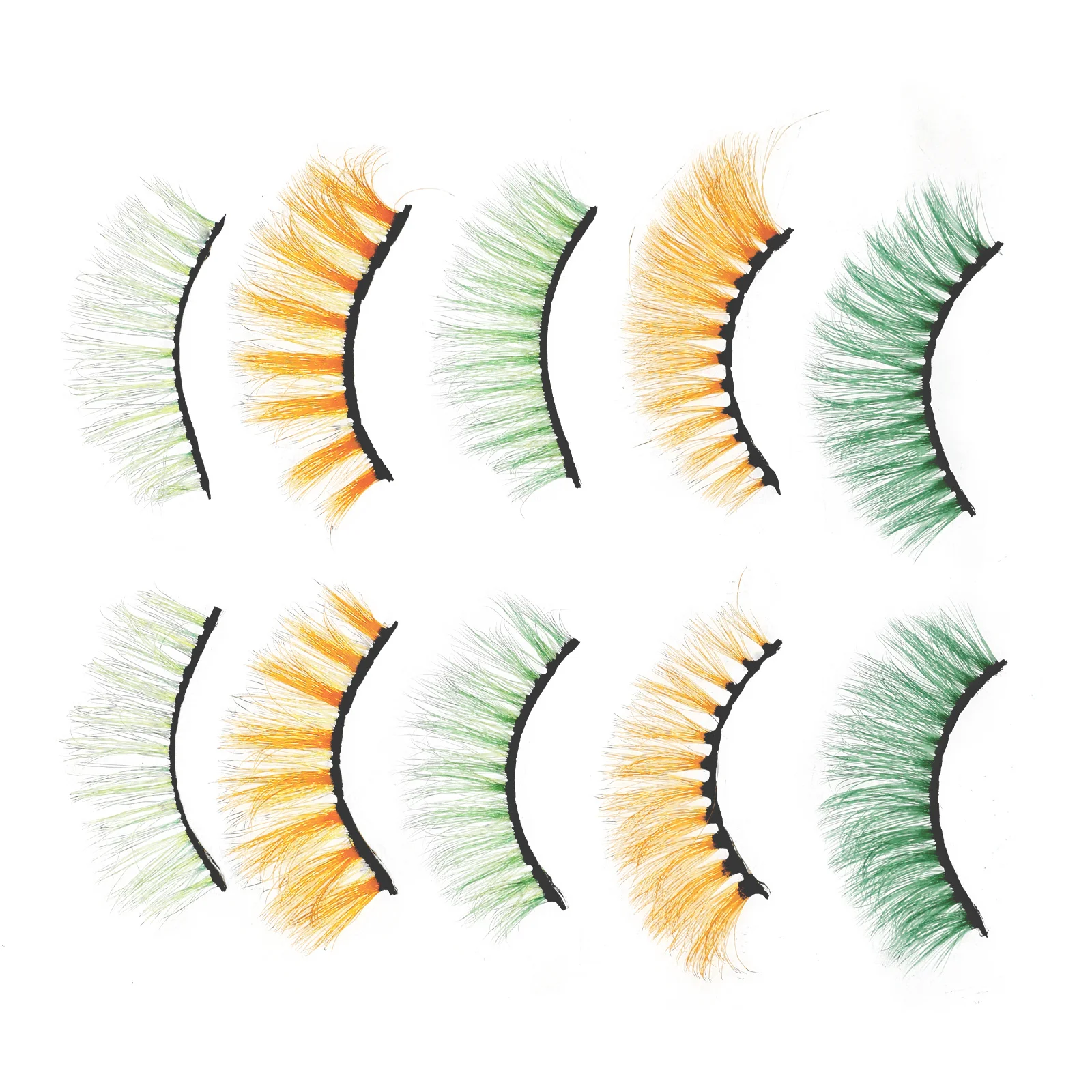 Bunte falsche Wimpern 3D kreative Make-up-Wimpern für Party Halloween Cosplay dichte Augen-Accessoires