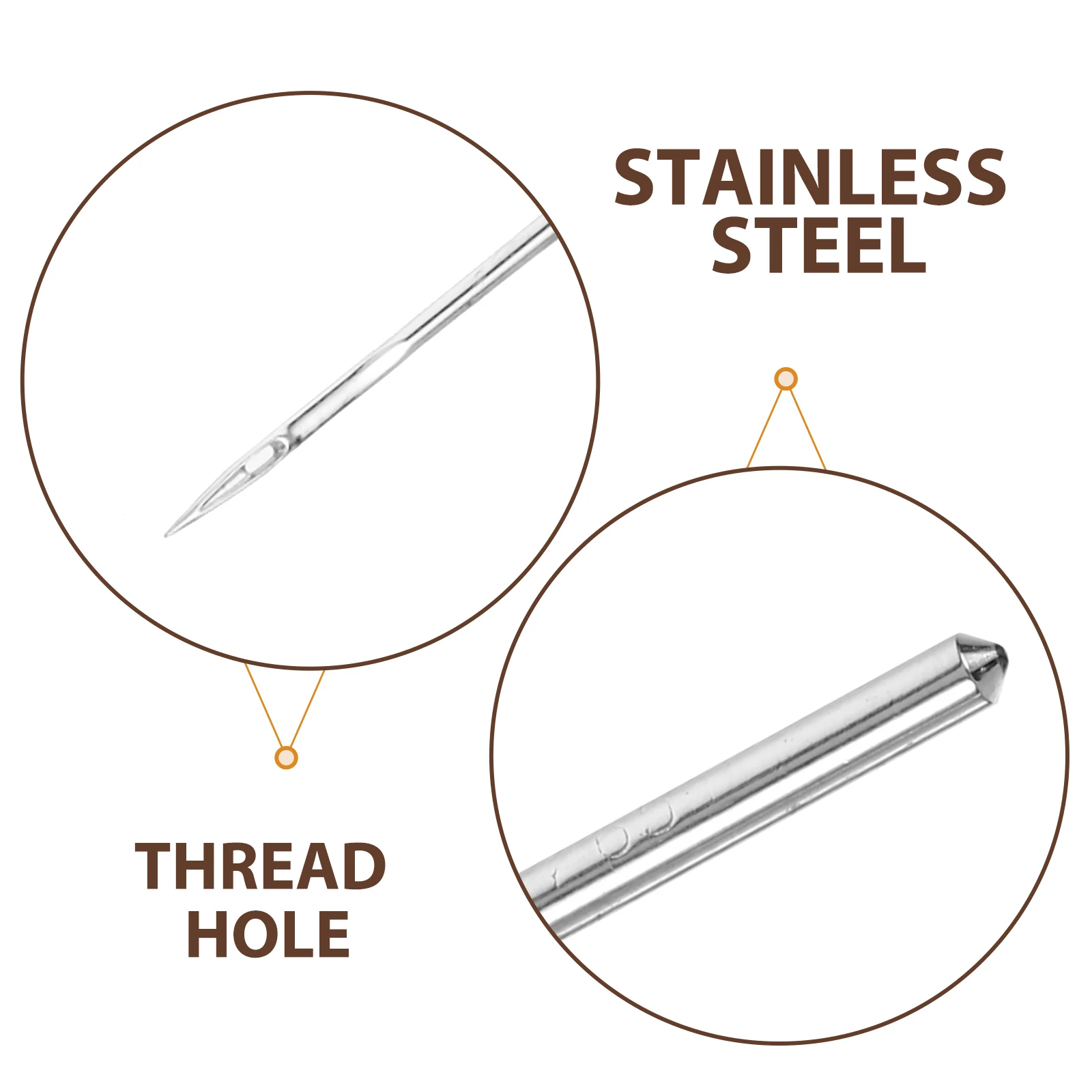 

100pcs Metal Sewing Machine Needles Wear-Resistant Sturdy Household Needles For Fabric Cloth Paper Mat Sewing Tools