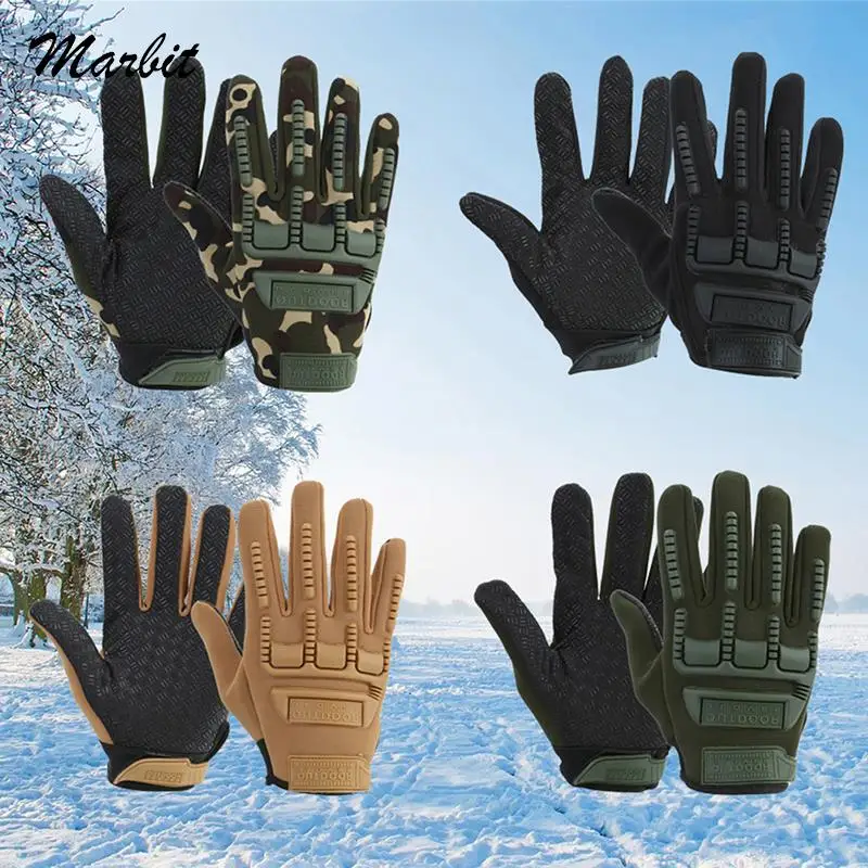 Outdoor Tactical Military Camouflage Gloves Paintball Soldier Combat Police Anti-Skid Bicycle Full Finger Gloves Men Gloves