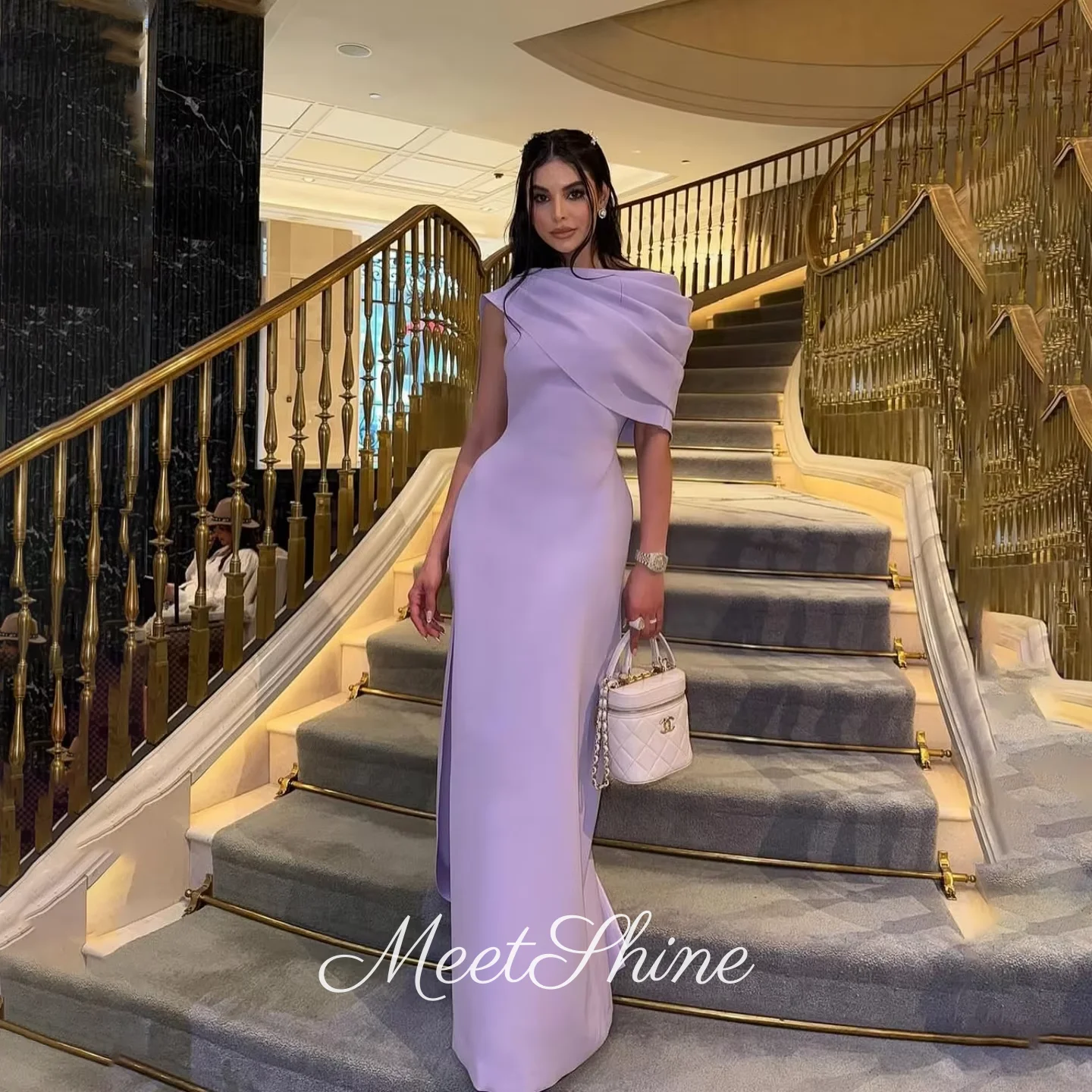 

Элегантные фиолетовые платья для выпускного вечера на одно плечо с длинными рукавами Вечерние платья Саудовская Аравия Женские свадебные вечерние вечерние платья по индивидуальному заказу