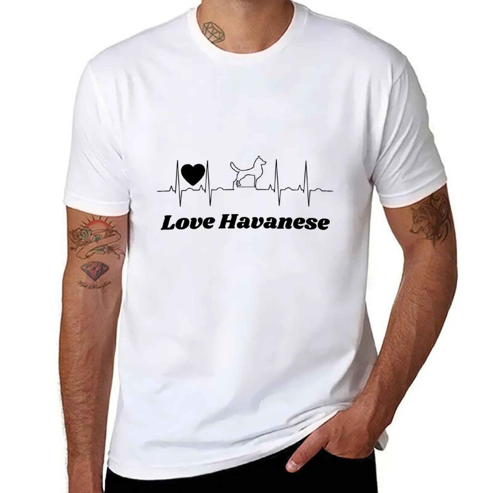 Camiseta havanese de amor, camisetas para hombre, camisetas suaves de algodón para hombre, camisetas gráficas